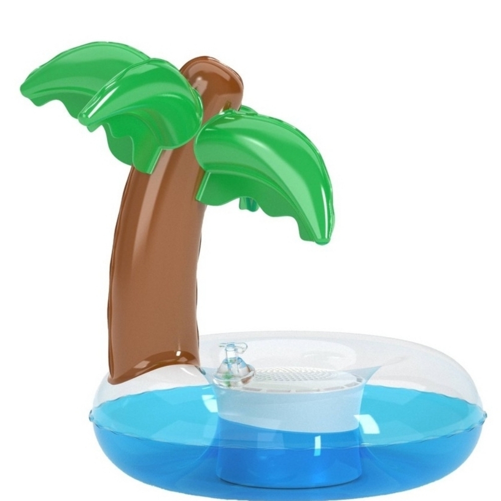 Inflatable Palm Tree Floating Bluetooth Speaker - Green/Brown